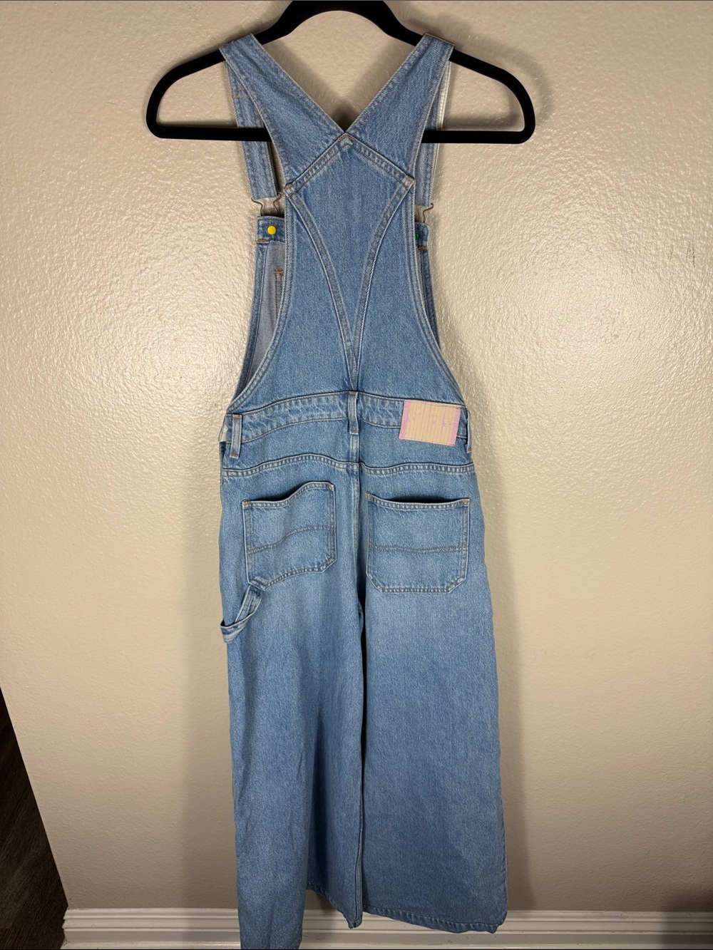 MOTHER Snacks The Sugar Cone Heel Overalls in All You Can Eat - Picture 8 of 10
